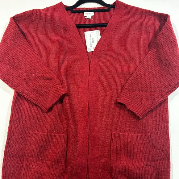 BRAND NEW - Lularoe Small Essential Cardigan w/ Tags - Red - Picture 1 of 3